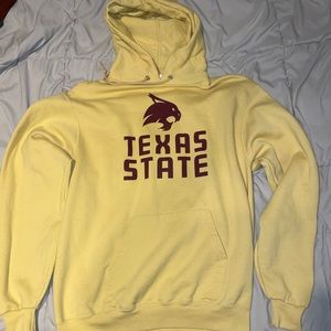 Official Texas State Bobcats Hoodie Yellow Champion Size M Mens